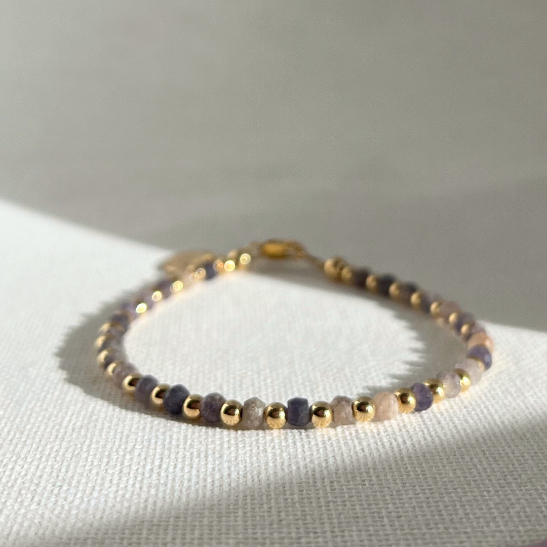 MIA | GOLD + BLUE QUARTZ BRACELET