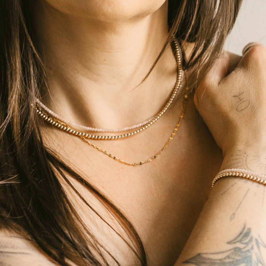 MIA | BLUSH MOONSTONE NECKLACE