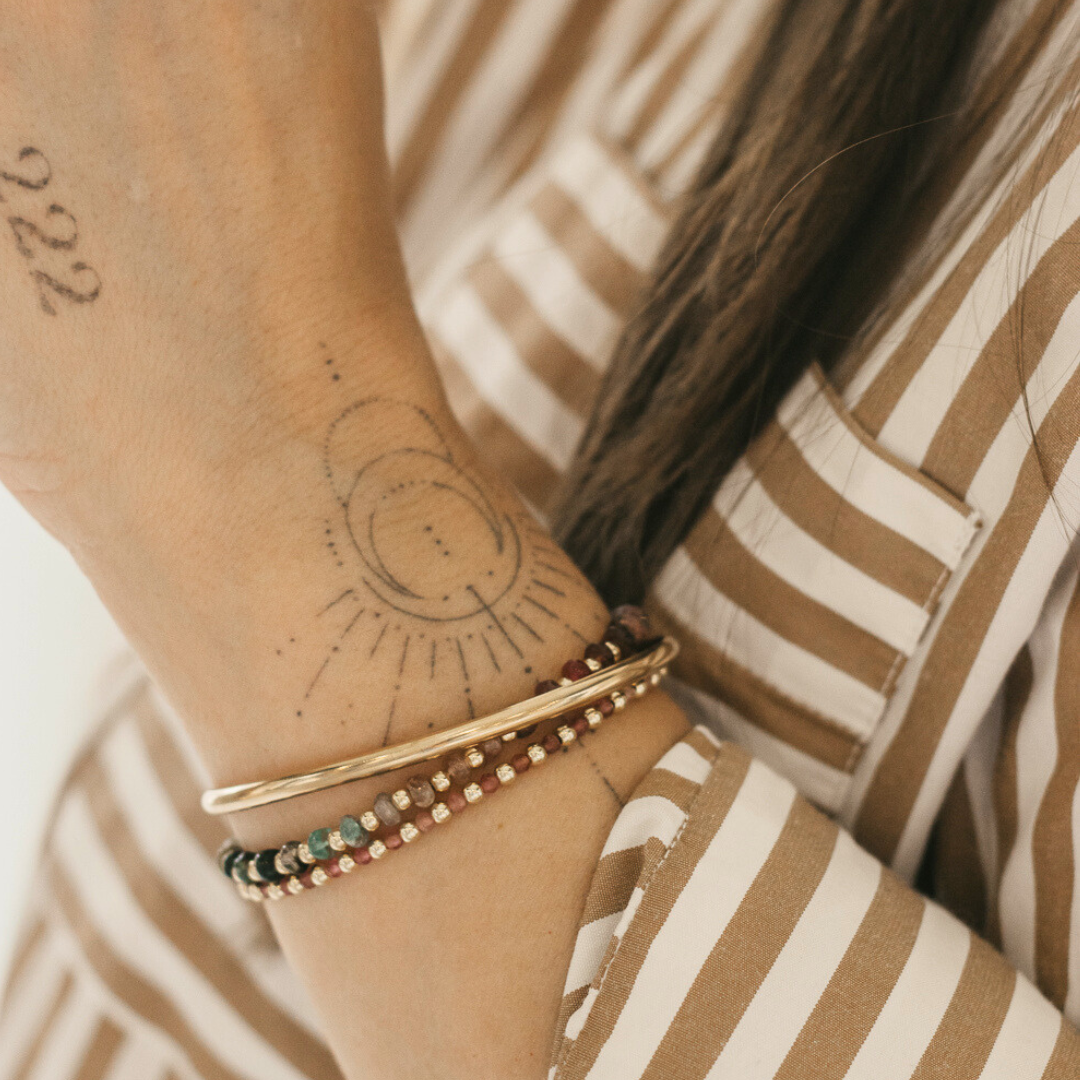 MIA | RAINBOW TOURMALINE + GOLD BRACELET