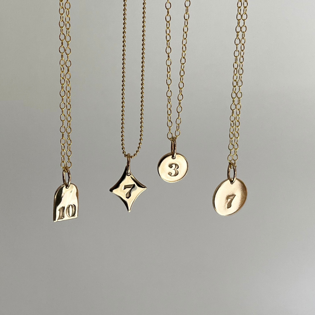 Extra Number Pendant | Pendant Only