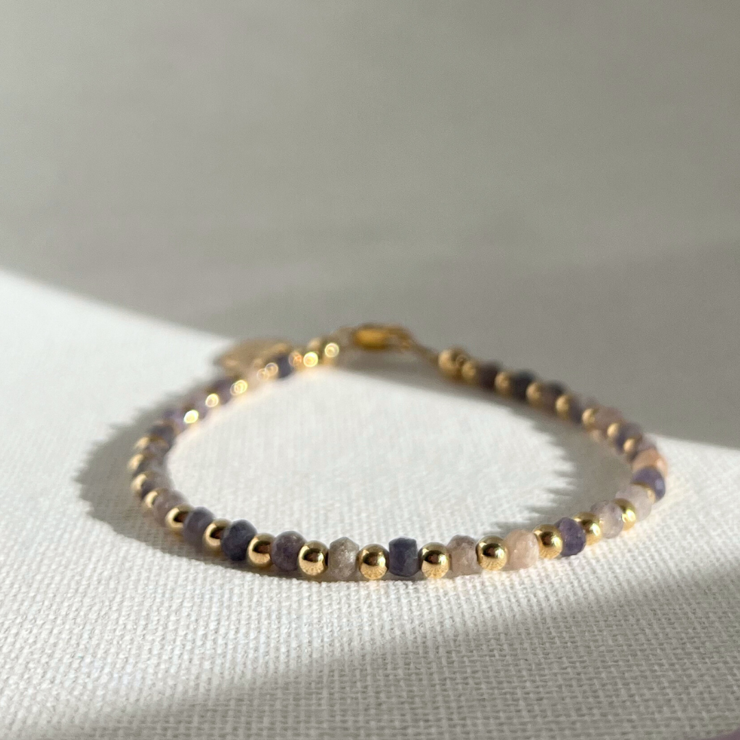 MIA  |  GOLD + BLUE QUARTZ BRACELET