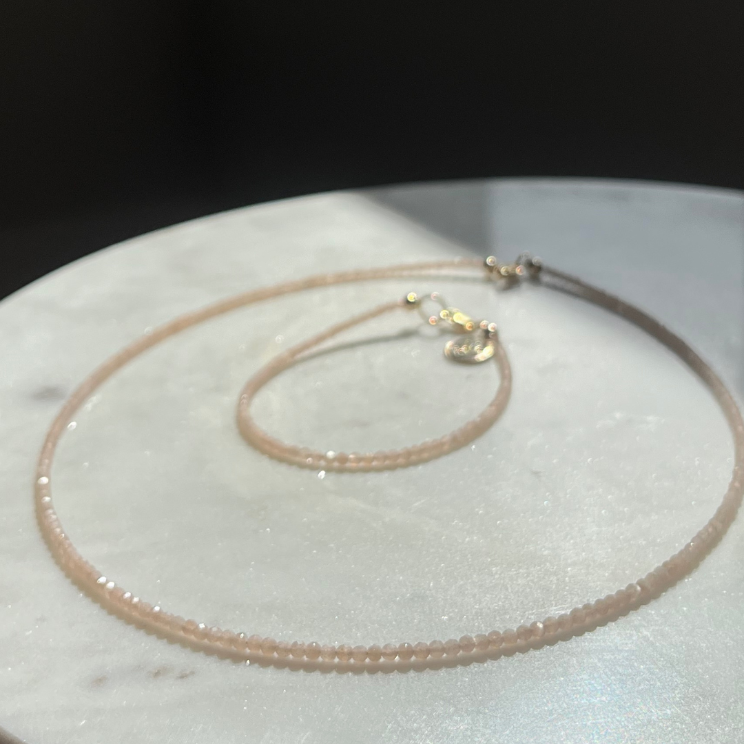MIA  |  BLUSH MOONSTONE NECKLACE