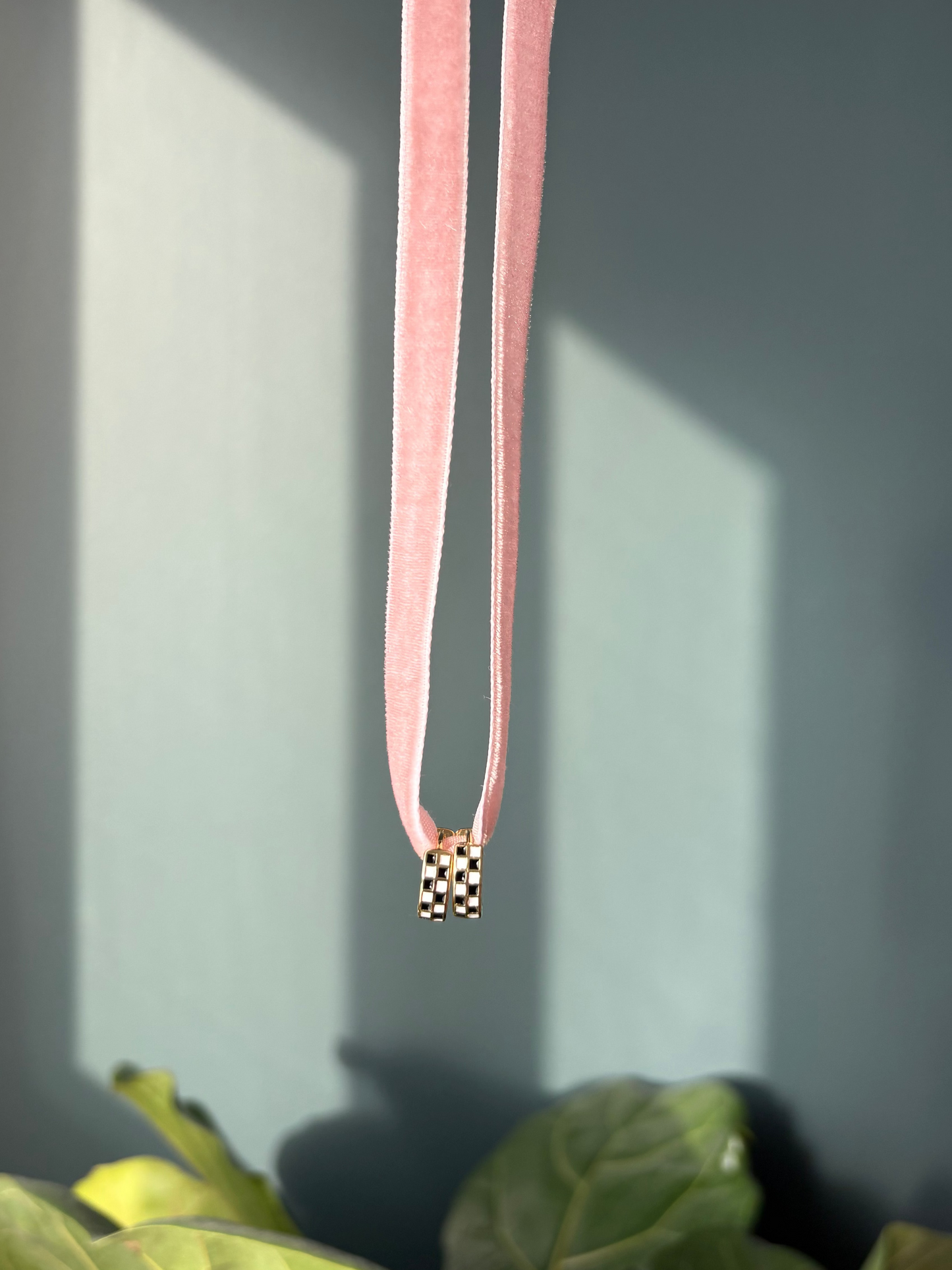 CHECK HUGGIE HOOPS  |  EARRINGS