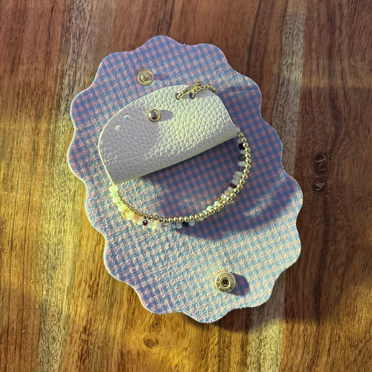 PETITE  SCALLOP  JEWELRY CLUTCH  |  PINK+INDIGO