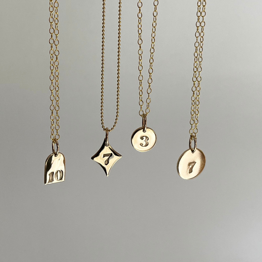 Extra Number Pendant  |   Pendant Only